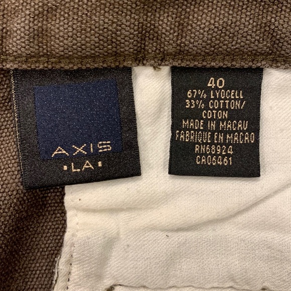 AXIS LA MENS SIZE 40 KHAKI BROWN PANTS - Picture 11 of 12